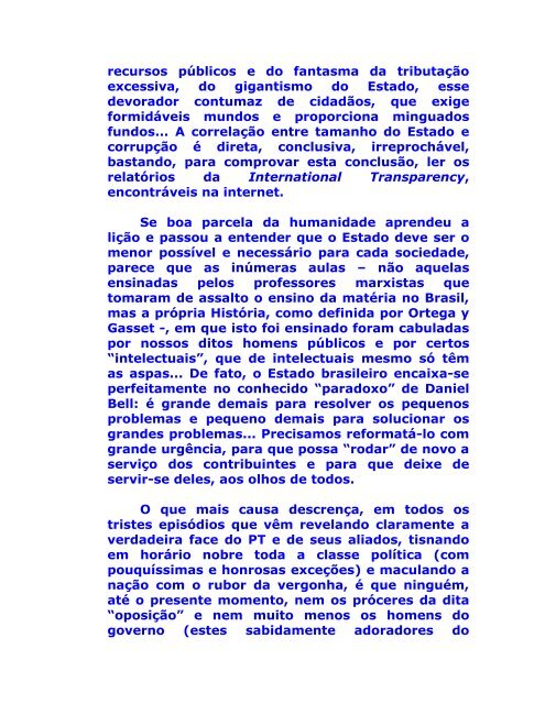 Artigo do MÃªs - Ano IV - NÂº 45 â Dezembro de 2005 - Ubiratan Iorio