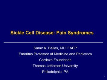 Acute Pain Syndrome - Sickle Cell Disease Association of America