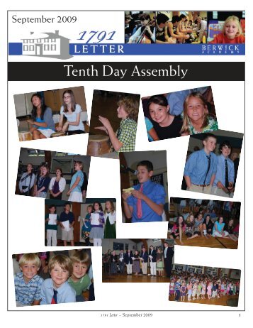 September 2009 1791 Letter - Berwick Academy