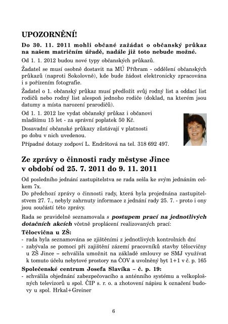 JineckÃ½ zpravodaj titul - Jince