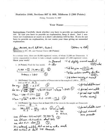 Solutions for Midterm 2