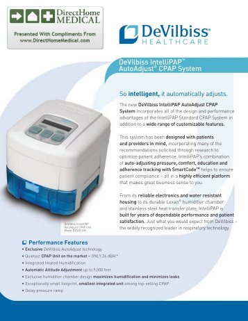 DeVilbiss IntelliPAP™ AutoAdjust® CPAP System - Sleep Restfully ...