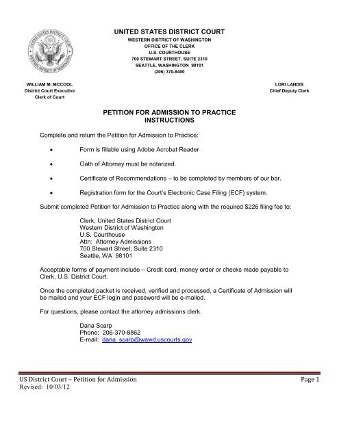 Wawd Local Rules 2025