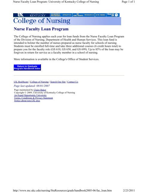 05-06 Graduate Student Handbook.pdf - University of Kentucky