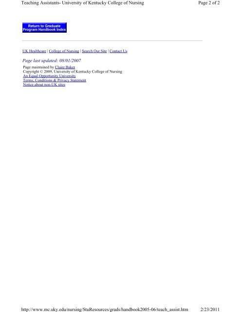 05-06 Graduate Student Handbook.pdf - University of Kentucky