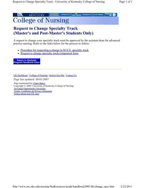 05-06 Graduate Student Handbook.pdf - University of Kentucky