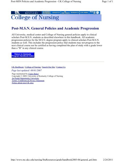 05-06 Graduate Student Handbook.pdf - University of Kentucky