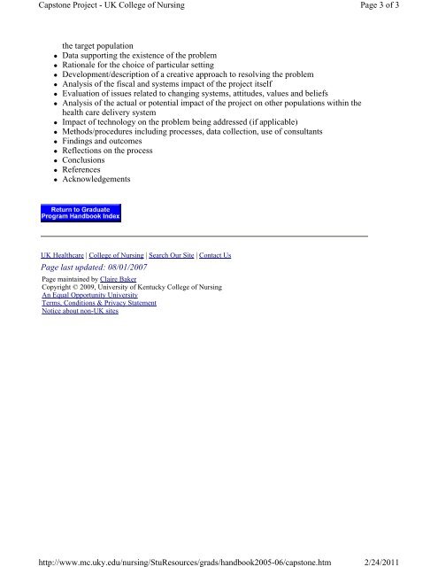 05-06 Graduate Student Handbook.pdf - University of Kentucky