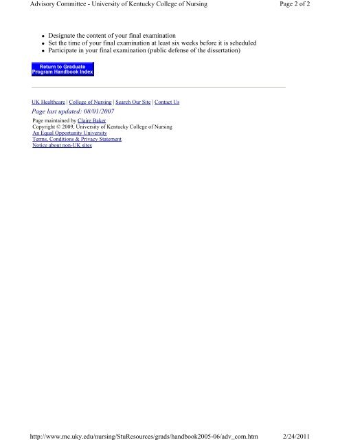 05-06 Graduate Student Handbook.pdf - University of Kentucky