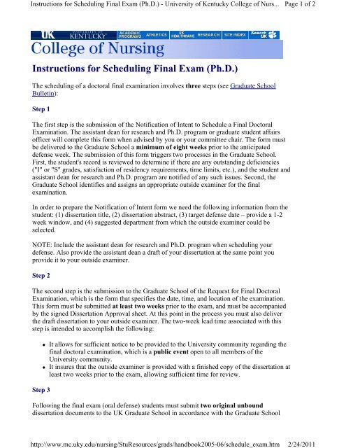 05-06 Graduate Student Handbook.pdf - University of Kentucky