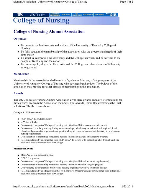 05-06 Graduate Student Handbook.pdf - University of Kentucky