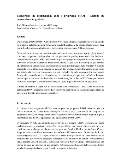 Artigo - Faculdade de Ciências - Universidade do Porto