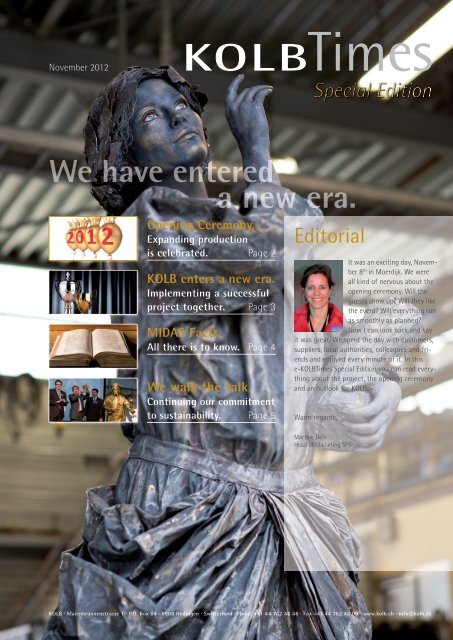 We Have Entered A New Era Dr W Kolb Ag