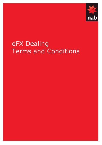 eFX Dealing Terms and Conditions - Wholesale Banking - Home