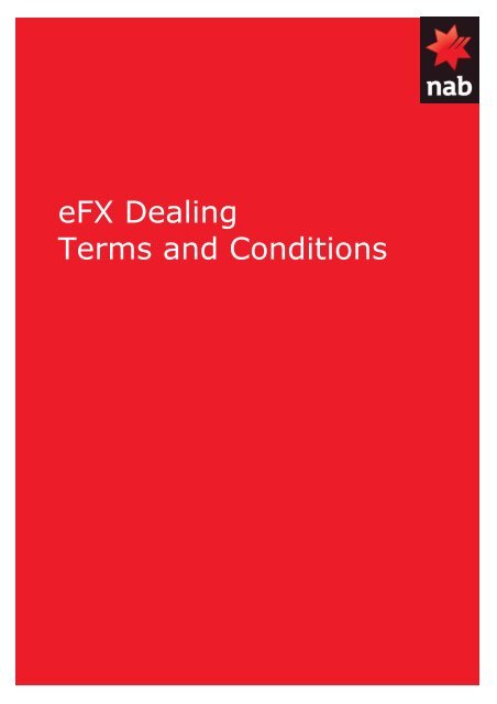 eFX Dealing Terms and Conditions - Wholesale Banking - Home