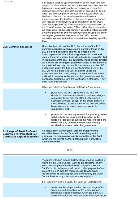 ABN AMRO Capital Funding Trust V ABN AMRO Holding N.V.