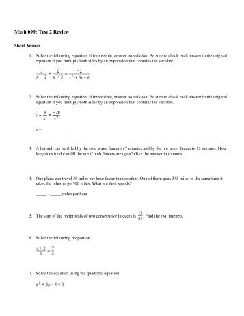 Test 4: Equations and Math of Equations Review Name: Tuesday ... Test 4: Equations and Math of Equations Review Name: Tuesday ...