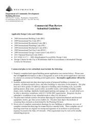 Commercial Plan Review Submittal Guidelines - City of Westminster