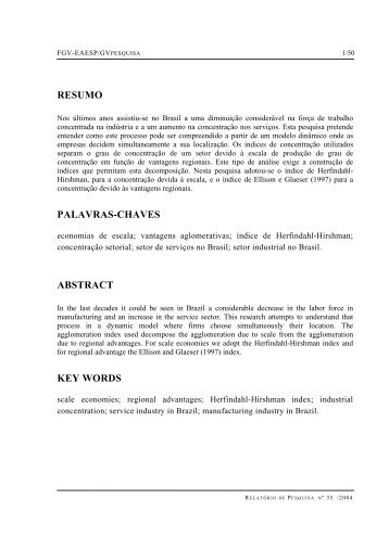 resumo palavras-chaves abstract key words - GVpesquisa