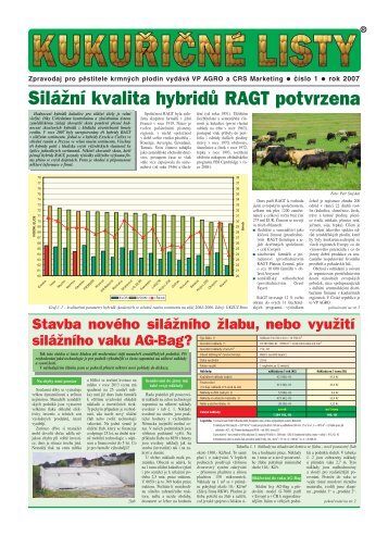 SilÃ¡Å¾nÃ­ kvalita hybridÅ¯ RAGT potvrzena - VP Agro