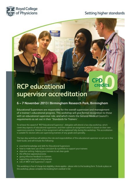 Educational Supervisors 6&7 November 13 - Events