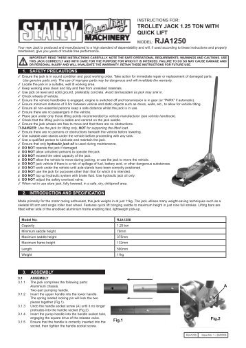 TROLLEY JACK 1.25 TON WITH QUICK LIFT