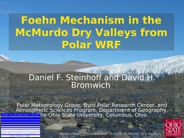 Foehn Mechanism in the McMurdo Dry Valleys from Polar WRF