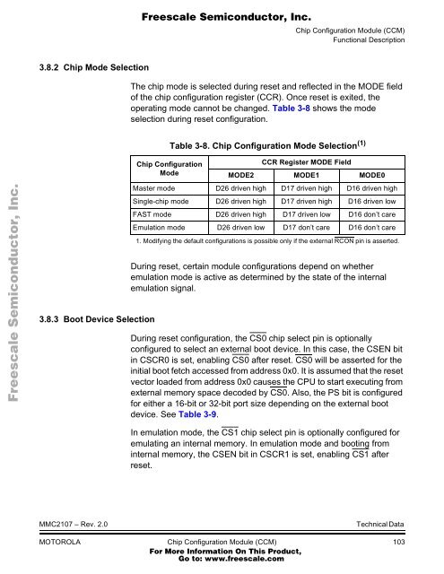 MMC2107 - Freescale Semiconductor