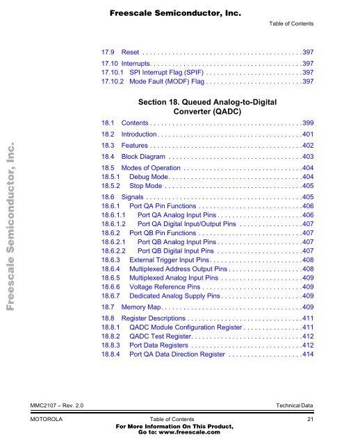 MMC2107 - Freescale Semiconductor