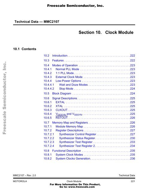 MMC2107 - Freescale Semiconductor