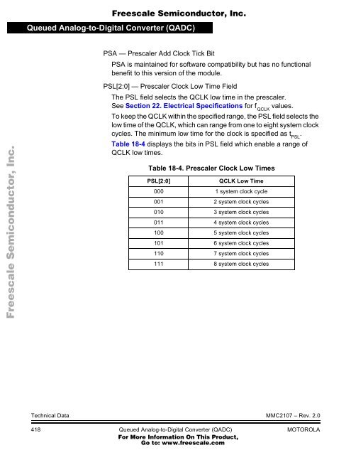 MMC2107 - Freescale Semiconductor