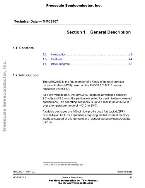 MMC2107 - Freescale Semiconductor