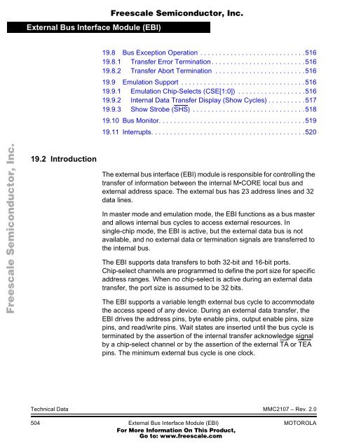 MMC2107 - Freescale Semiconductor