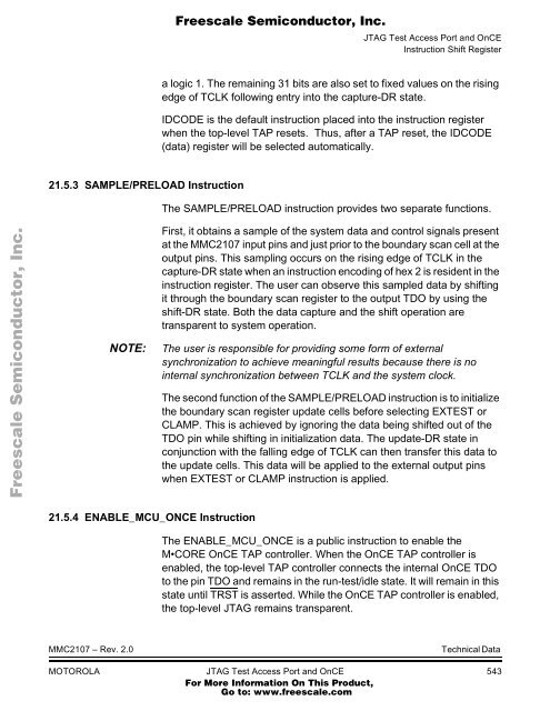 MMC2107 - Freescale Semiconductor