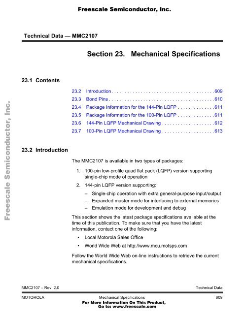 MMC2107 - Freescale Semiconductor