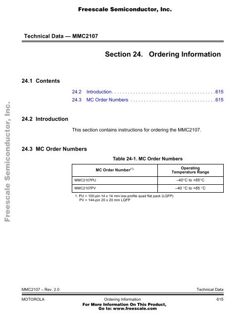 MMC2107 - Freescale Semiconductor