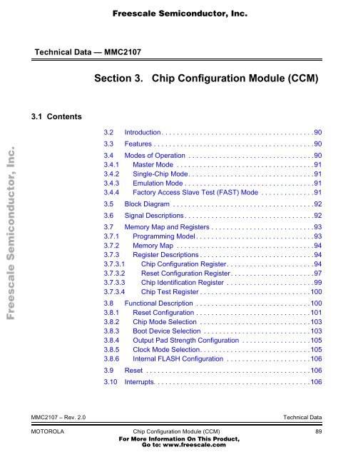 MMC2107 - Freescale Semiconductor