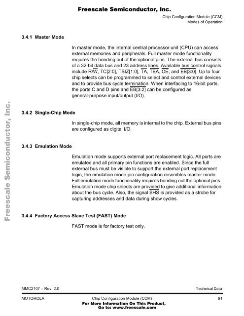 MMC2107 - Freescale Semiconductor