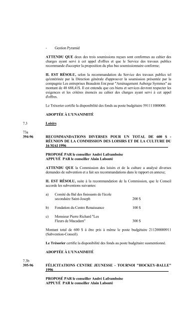 ASSEMBLÉE RÉGULIÈRE DU CONSEIL MARDI ... - Ville de Gatineau