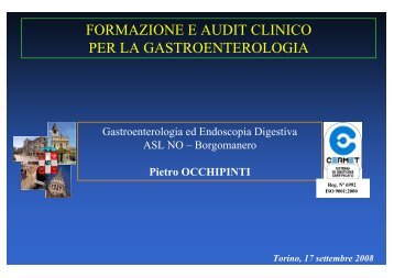 formazione e audit clinico per la gastroenterologia - Data