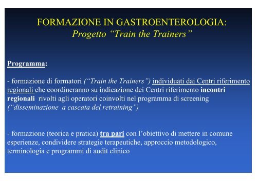 formazione e audit clinico per la gastroenterologia - Data