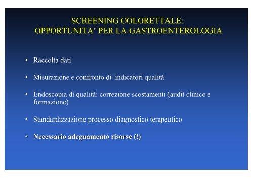 formazione e audit clinico per la gastroenterologia - Data