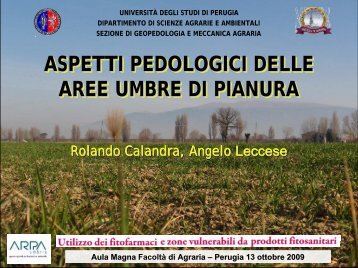 Rolandro Calandra, Angelo Leccese / Uni. Perugia - ARPA Umbria