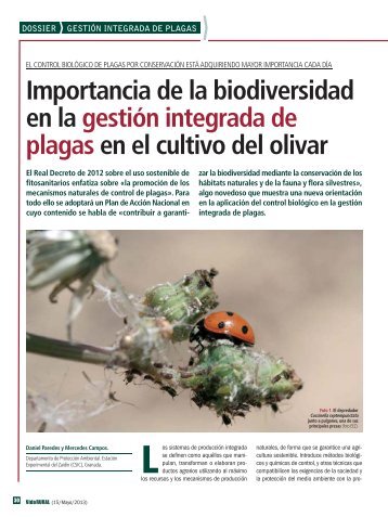 Importancia de la biodiversidad en la gestiÃ³n integrada de plagas ...