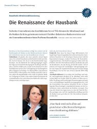 Die Renaissance der Hausbank