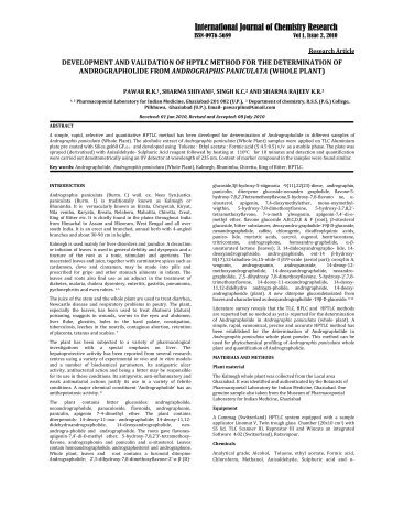 development and validation of hptlc method for the determination of ...