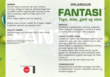 Fantasi rules - Egmont Serieforlaget