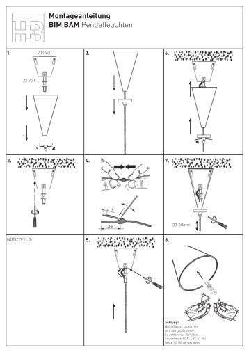 Montageanleitung BIM BAM Pendelleuchten - H+B ...