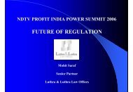 Presentation on Future of Regulation - Luthra & Luthra