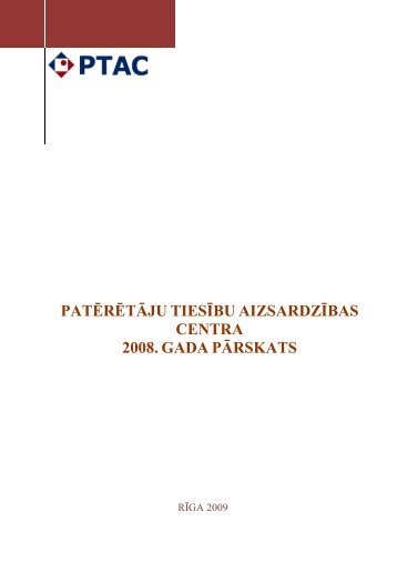 PATÄRÄTÄJU TIESÄªBU AIZSARDZÄªBAS CE TRA 2008 ... - Par PTAC